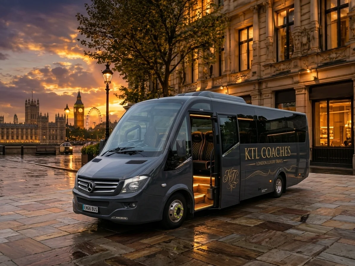 KTL Coaches fleet at a luxury estate venue